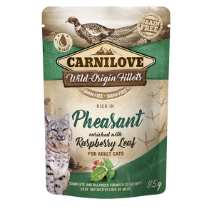 CarniLove Cat Pouch Pheasant with Raspberry Leaves einekotike kassidele 85g