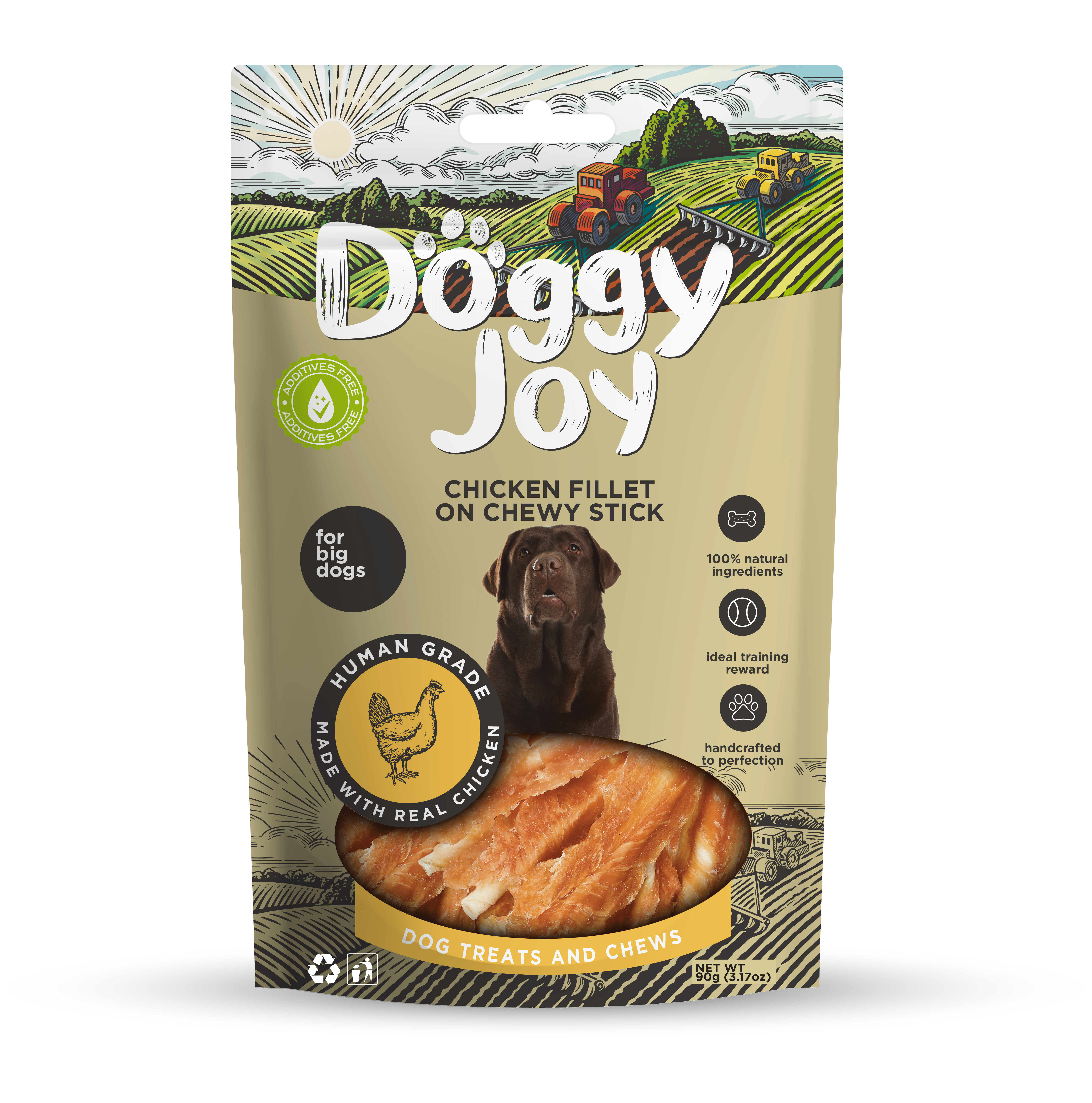 Doggy Joy Chicken fillet on chewy stick närimismaiused koerale 90g