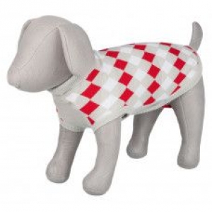 Koera rõivad 'Pollino pullover' S 33cm white/grey/red