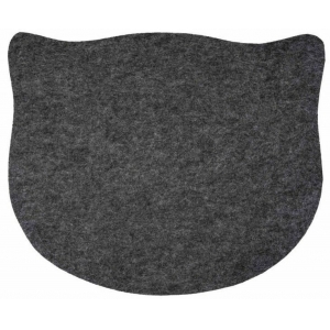 Place mat, felt, 45 × 37 cm, grey