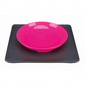 Yummynator, non-slip bowl system, 24 × 24 cm, pink/grey