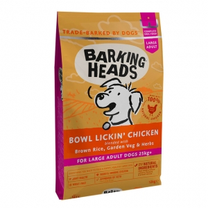 Barking Heads Dry Dog Food for Large Breeds - Bowl Lickin' Chicken, for Healthy Digestion and Joint Health for Large Breeds 12 kg