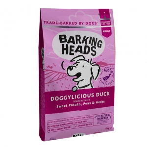 Barking Heads Dry Dog Food - Doggylicious Duck, with Hypoallergenic Ingredients, Grain-Free Recipe 12 kg