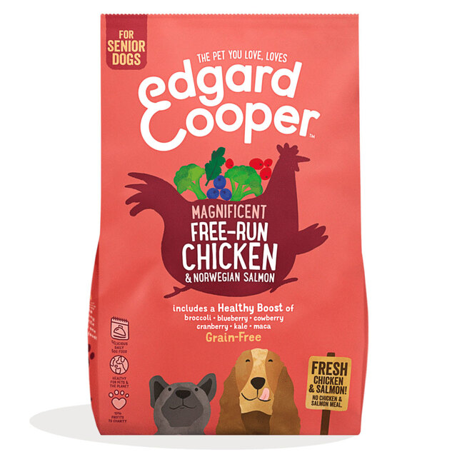 Edgard Cooper Senior, Fresh Free Run Chicken & Norwegian Salmon 7 kg