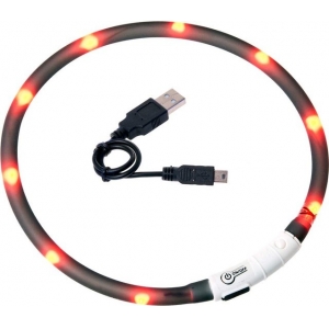 Flamingo kassi LED kaelarihm Visio USB 20-35 cm, must