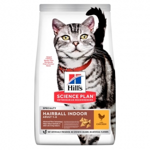 Hill's Science Plan Hairball/Indoor kassitoit kanaga 3kg