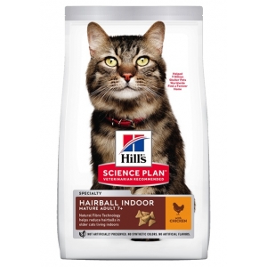 Hill's Science Plan Hairball Indoor Mature Adult 7+ Cat Food with Chicken 1,5kg