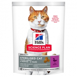 Hill's Science Plan Sterilized Young Adult Cat Food with Duck 1,5kg