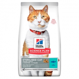 Hill's Science Plan Sterilized Young kassitoit tuunikalaga 1,5kg