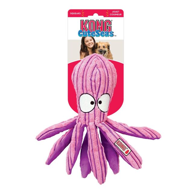Kong Cuteseas Kaheksajalg, koera mänguasi, S, roosa
