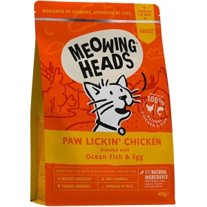 Meowing Heads Paw Lickin With Chicken 450 gr