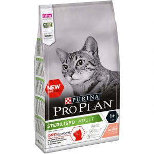 Purina PRO PLAN kassitoit STERELISED OPTISENSES lõherikas, 1,5 kg.