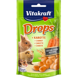 Vitakraft väikelooma maius Drops porgandiga, 75 g