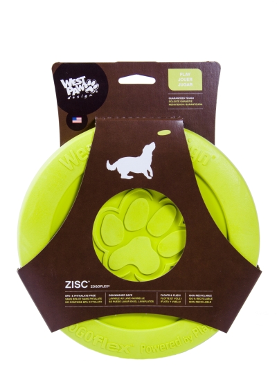 Zogoflex Zisc kummist mänguasi koertele L, 21,6 cm roheline