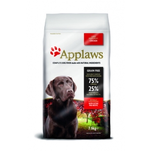 Applaws Natural, Complete and Grain Free Dry Dog Food for Adult and Large Breed Dogs, Chicken, 7, 5 kg