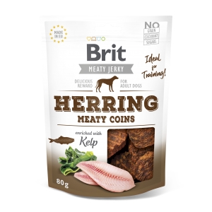 Brit Jerky Herring Meaty Coins Snack närimismaius koertele 80g