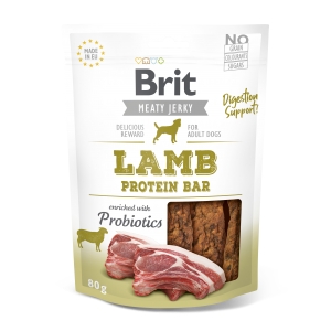 Brit Jerky Lamb Protein Bar Snack närimismaius koertele 80g