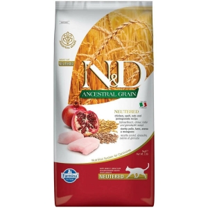 Farmina N&D Ancestral Grain Neutered Cat Adult Chicken & Pomegranate 5kg