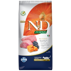 Farmina N&D Pumpkin Cat Adult Neutered Blueberry & Lamb 5kg