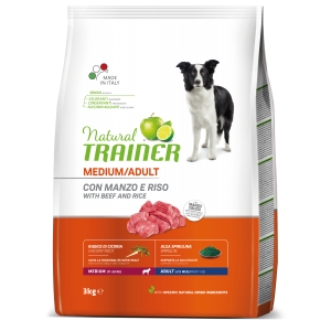 Trainer Natural Dog Adult Medium Beef&Rice 3kg