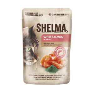 Shelma kassieine lõhefileed spirulinaga kastmes 28x85g