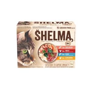 Shelma soft food selection, meat and fish 12x85g