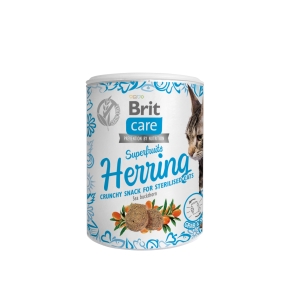 Brit Care Cat Snack SuperFruits Herring kassimaius heeringaga 100g