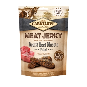 Carnilove Dog Jerky Beef & Beef Muscle maius koerale 100g