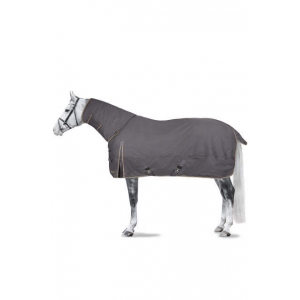 Horze Glasgow hobuse õuetekk, kaelaosaga 135 cm, hall/beež