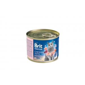 Brit Premium konserv kassile Chicken with Hearts 200g