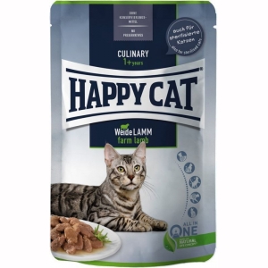 Happy Cat Culinary Meat In Sauce WeideLamm Pouch 24x85g