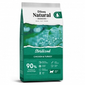 Dibaq Natural Moments kana ja kalkun steriliseeritud kassitoit 2kg