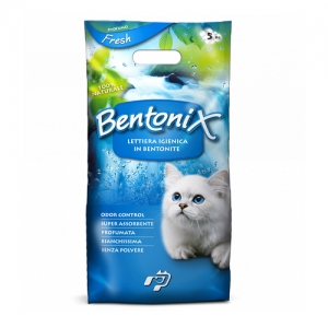 Bentonix свежий ароматизированный бентонитовый наполнитель для кошачьего туалета 5 кг