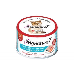 Signature7 Mackerel with Shrimp and Surimi konserv kassidele 70g