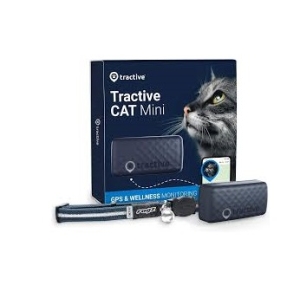 Устройство позиционирования Tractive GPS Mini и ошейник для кошек, темно-синий