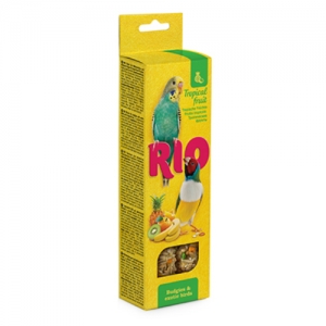 Лакомство Rio в палочках с тропическими фруктами для волнистых попугайчиков и экзотических птиц 2х40г