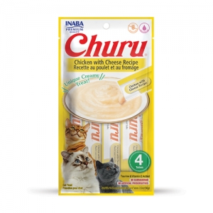 Лакомство Churu с курицей и сыром для кошек 14г x4