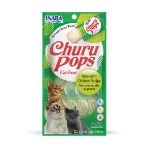 Churu Pops Tuna and Chicken лакомство для кошек 15г x4