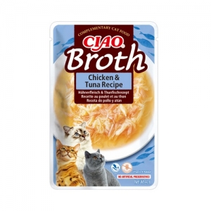 Бульон Churu Ciao Broth с курицей и тунцом для кошек 40г