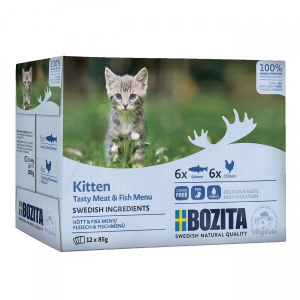 Bozita Kitten Multibox Meat & Fish in sauce 12x85g