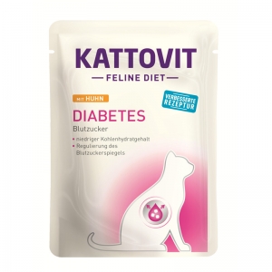 Kattovit Feline Diet Diabetes с курицей для кошек 85 г (для поддержки диабета и ожирения)