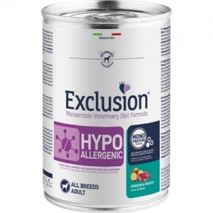 Exclusion Hypo Adult Konserv Koerale 6x400g, Venison & Potato
