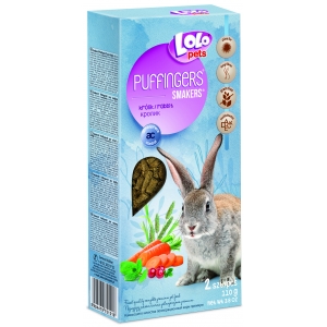 LoLo Pets Puffingers närimispulgad jänestele 2tk 110g