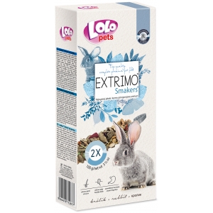 LoLo Pets Extrimo närimispulgad jänestele 2tk 100g