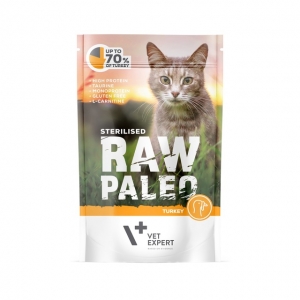 Raw Paleo einekotike steriliseeritud kassile kalkuniga, 100 g