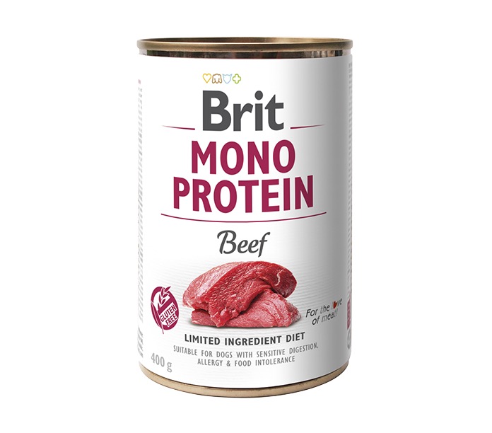 Brit Mono Protein Beef konserv koertele 400g