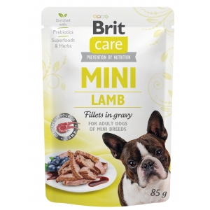 Brit Care Mini pouch Lamb fillets in gravy einekotike koertele 85g