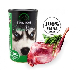 Fine Dog hirvekonserv koertele 100%liha (8x1200g)