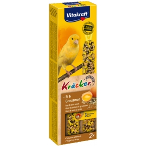 Vitakraft Kräcker kanaarilindude maiusmuna ja rohuseemnetega, 2 tk