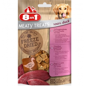 8in1 MEATY TREATS külmkuivatatud pardipalad 50g